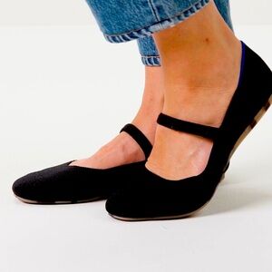 ROTHY’S - MARY JANE  BALLET FLATS - BLACK - SIZE 8